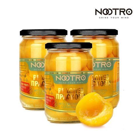 불가리아 카르노바 NOOTRO 스테비아 아삭 황도 병조림(총3병 1병 690g)