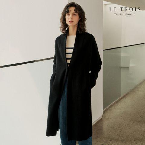 [LE TROIS]23FW 이보영의 르투아 라쿤 울 블렌디드 니트코트